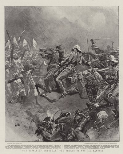 La Batalla de Omdurman, la Carga de los Lanceros del 21 de John Charlton